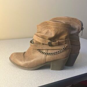 SO Brown Ankle Boots with Western Influence